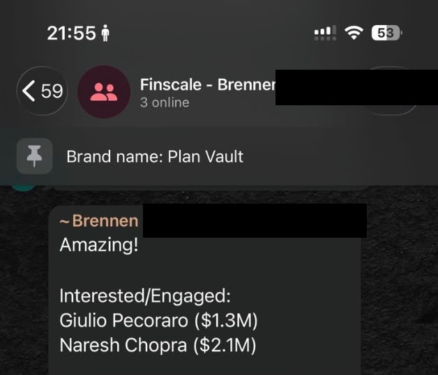 Advisor check-in message