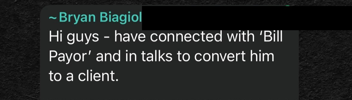 Advisor check-in message